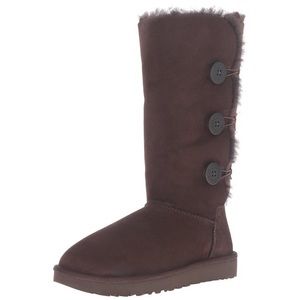 Ugg Bailey Button Triplet Boots in Chocolate Brown